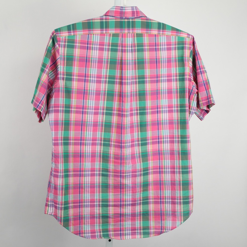Ralph Lauren Pink and Green Plaid Casual Button Down Shirt - Picture 3 of 11